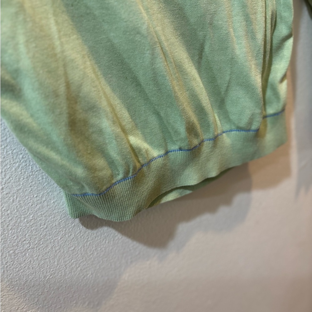 Peter Millar Women’s Silk Cotton Quarter Zip Sweater – Mint Green – Size M - Picture 10 of 12